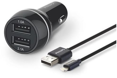 Ladowarka Philips 2x USB-A 3.1 A  (DLP2357V/10) DLP2357V/10 (4895185614502) iekārtas lādētājs