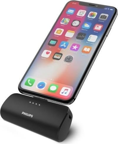 Philips 2500 mAh Black Powerbank, mobilā uzlādes iekārta