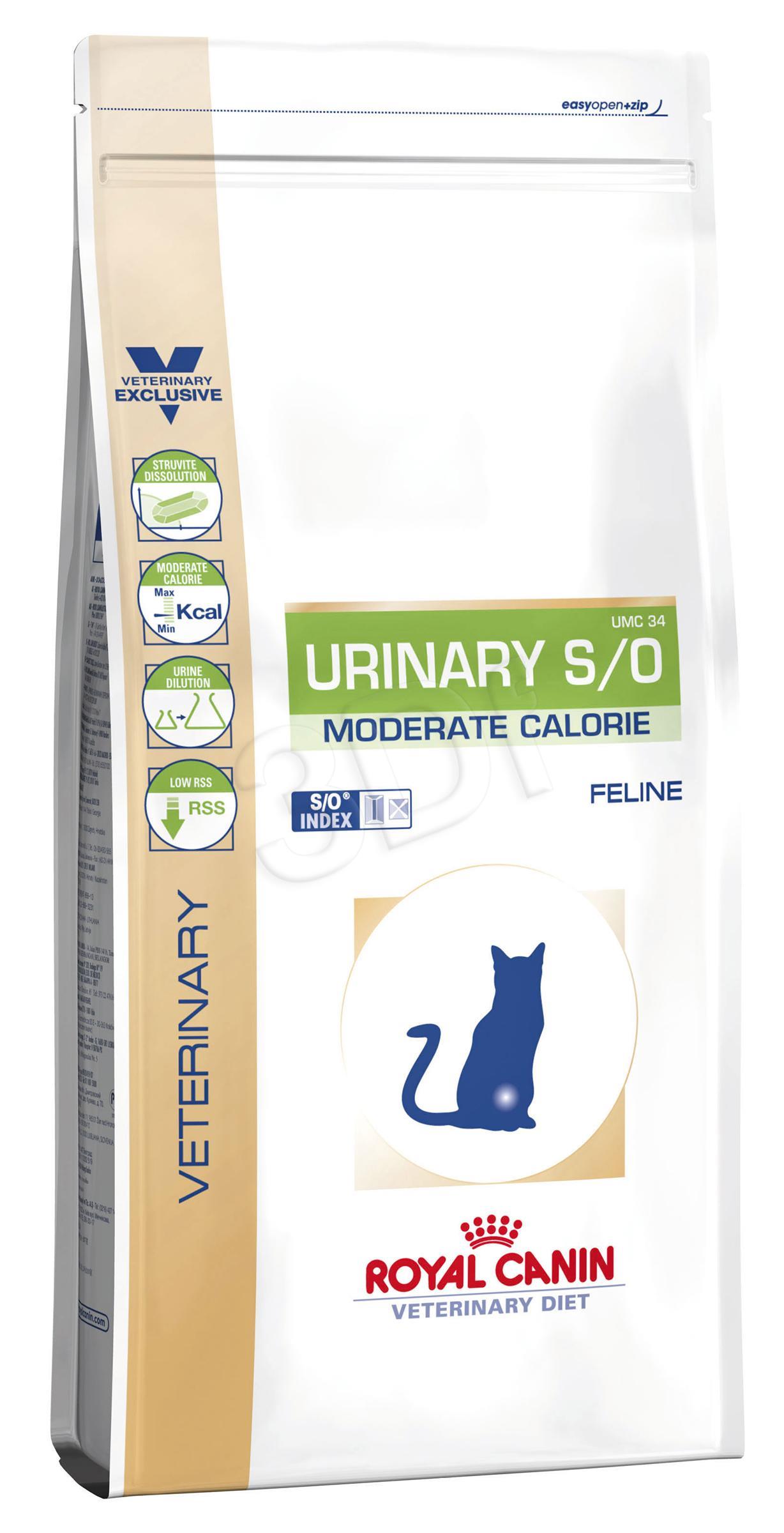 Urinary S/O Moderate Calorie Feline 7 kg barība suņiem