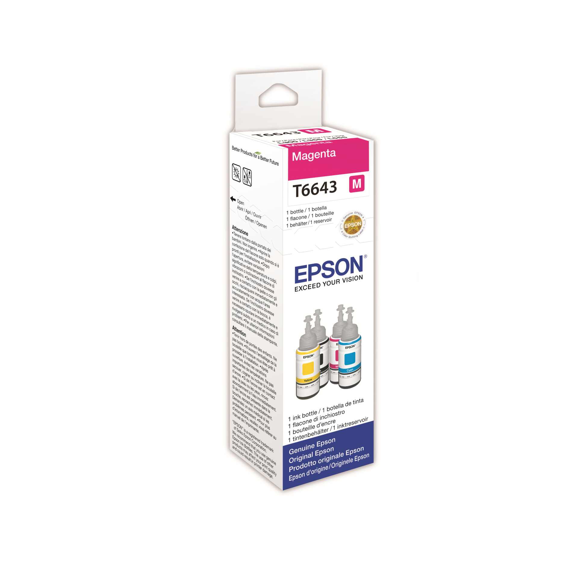 Epson Original T6643 Nachfalltinte magenta 6.500 pages 70ml(C13T664340) kārtridžs