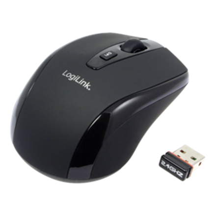 Logilink wireless, 2.4G, optical micro  mouse,(Black) Datora pele