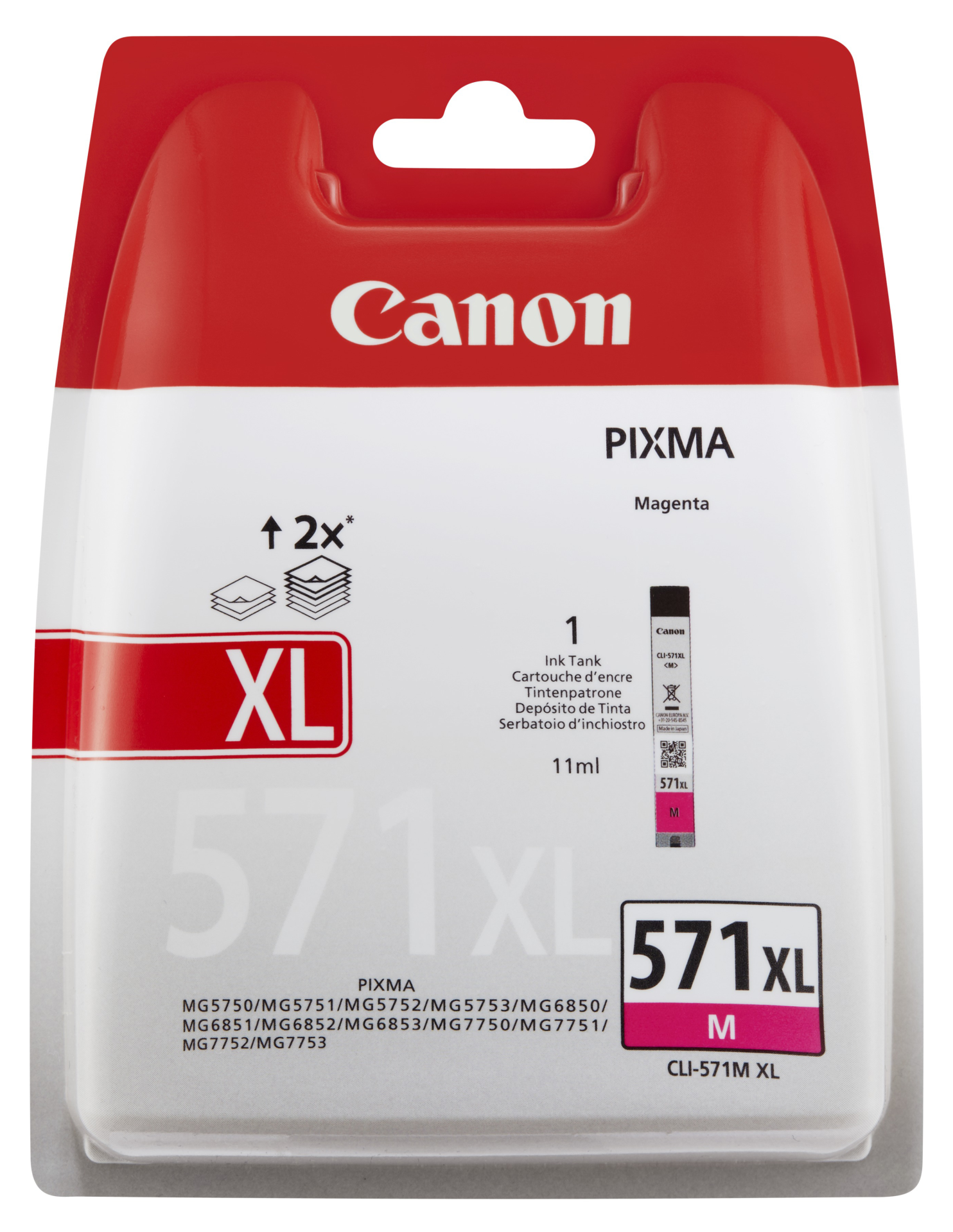Canon CLI-571XL magenta BLISTER with security kārtridžs