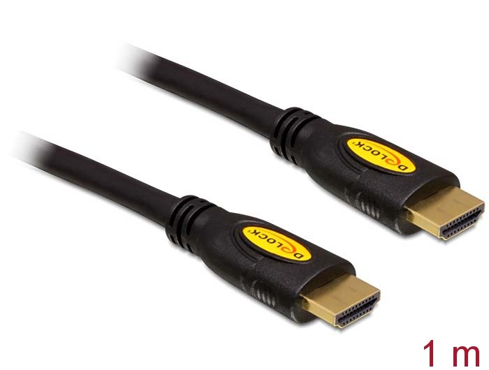 Delock HDMI 1.4 Cable 1.0m male / male kabelis video, audio