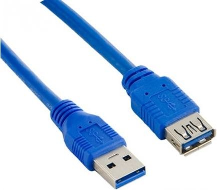 Extension cable USB 3.0 AM-AF blue 1.8M USB kabelis