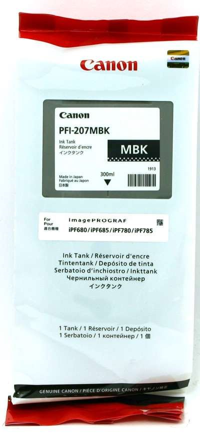 Canon Ink PFI-207MBK Mattblack kārtridžs