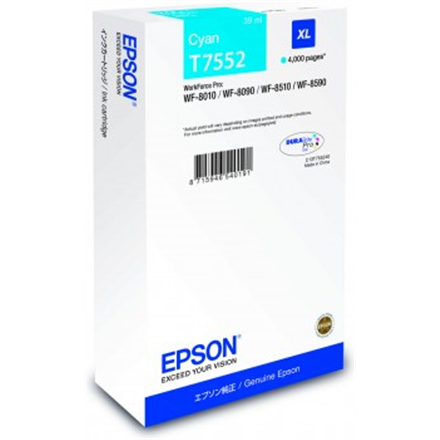 Ink Epson T7552 cyan XL | WF-8010/WF-8090/WF-8510/WF-8590 kārtridžs