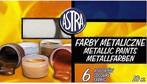 Astra Farby plakatowe 6 kolorow/10 ml metaliczne WIKR-052707 (5900263140015)