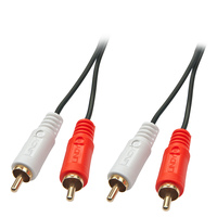 Lindy Cable RCA (Cinch) x2 - RCA (Cinch) x2 3m black (35662) kabelis video, audio