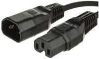 MicroConnect Jumper Cable C14 - C15 1m Black, MAX. current: 10A CAB-C15-CBN 5711783852841 kabelis, vads