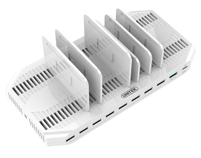 CHARGING STATION 10xUSB 160W;QC3.0;USB-C; Y-219 iekārtas lādētājs