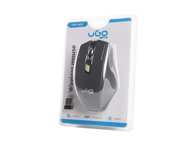 UGO Wireless 2,4GHz mouse MY-04 1800DPI optical black Datora pele