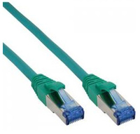 InLine Patchkabel Cat.6A, S/FTP (PiMf), 500MHz, grun, 0,5m tīkla kabelis