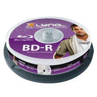 Bluray Xlyne   25GB 10pcs BD-R  spindel 4x matricas