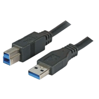 M- CAB - USB- Cable - USB Type A (M) to USB Type B (M) - USB 3.0 - 3 m - black USB kabelis