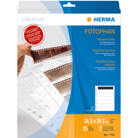 Herma Negative pockets PP clear 25 Sheets/5-Strips 7761 biroja tehnikas aksesuāri