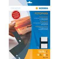 HERMA Fotosichthullen 130 x 180 mm quer black 10 Hullen biroja tehnikas aksesuāri