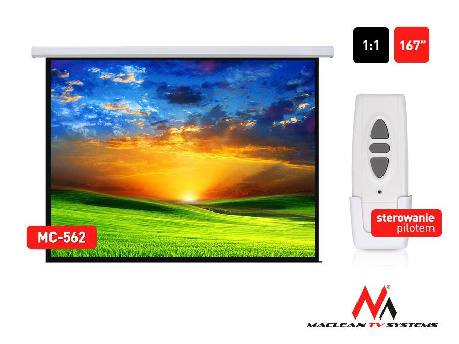 Ekran projekcyjny MC-562 elektryczny 167 cali ekrāns projektoram