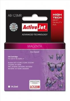 Ink ActiveJet AB-123MR | Magenta | 14,5 ml | Brother LC123M LC121M