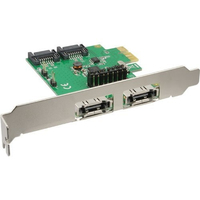 InLine Schnittstellenkarte PCIe x1 for 2x SATA 6G / 2x eSATA 6G karte
