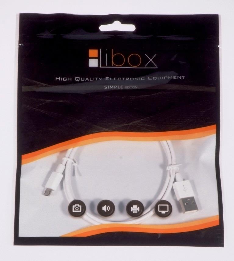 Cable USB micro USB 1m LB0067B LIBOX kabelis, vads