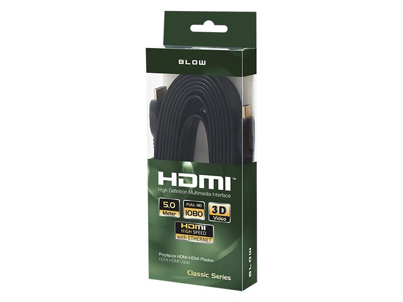 BLOW HDMI HDMI Flat 5m kabelis, vads