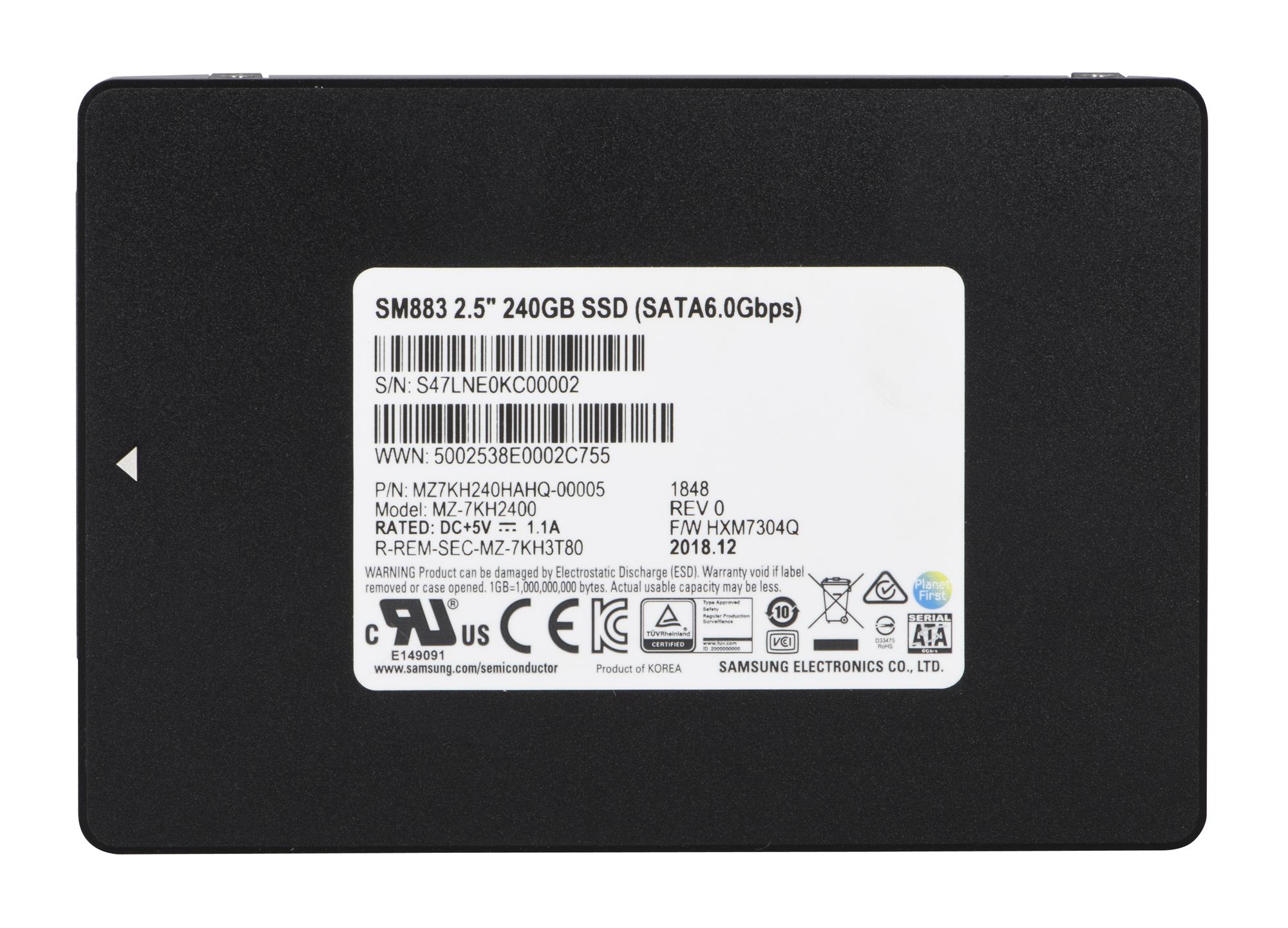 SM883 Enterprise SSD 240GB - Solid State Disk - Serial ATA cietais disks