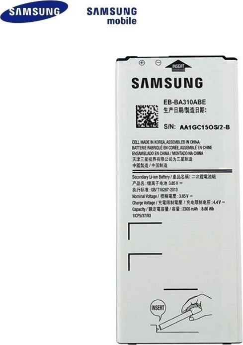 Samsung EB-BA310ABE oriģināls Akumulators A310F Galaxy A3 (2016) Li-Ion 2300mAh GH43-04562A (OEM) akumulators, baterija mobilajam telefonam