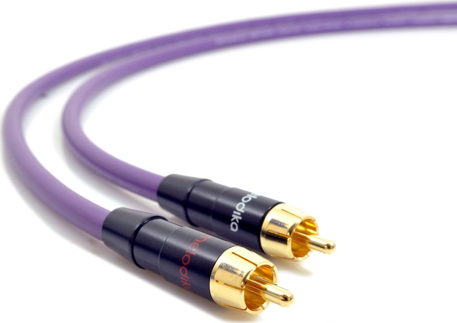 Kabel Melodika RCA (Cinch) x2 - RCA (Cinch) x2 2m fioletowy 6094255 (05907609000088) kabelis video, audio
