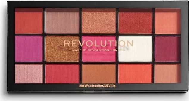 Makeup Revolution Paleta Cieni do oczu 15 Reloaded Red Alert 731426 (5057566181426) ēnas