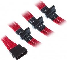 SilverStone Molex - SATA, 0.3m, Czerwony (SSTPP07BTSR) SSTPP07BTSR (4710713969858) kabelis datoram