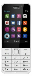 Nokia 230 Silver, 2.8 &quot;, TFT, 240 x 320 pixels, 16 MB, Dual SIM, Mini-SIM, Bluetooth, 3.0, USB version microUSB 1.1, Built-in camer Mobilais Telefons