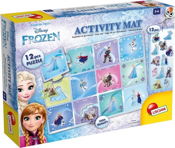 Lisciani Puzzle Mat Frozen 70x50cm 12 large puzzles puzle, puzzle