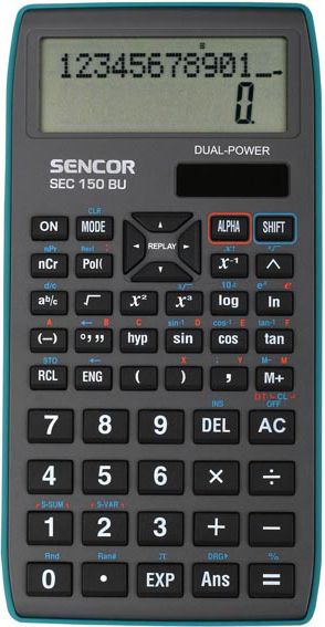 Kalkulator Sencor SEC 150 BU Szary niebieska ramka SEC 150 BU (8590669181513) kalkulators