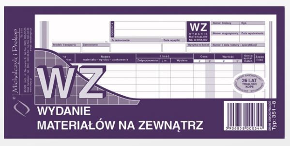 Michalczyk & Prokop Wydanie materialow na zewnatrz 1/3 A4 80 kartek (351-8) WIKR-005746 (5906858000344)  rezerves daļas un aksesuāri printeriem