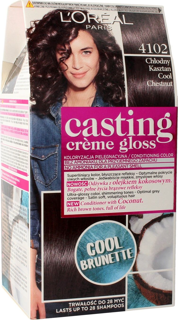 L'Oreal Paris Casting Creme Gloss farba 4102 chlodny kasztan 3600523807000 (3600523807000)