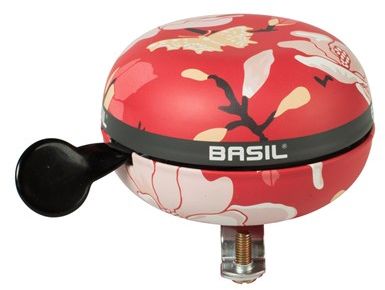 Basil Dzwonek rowerowy Big Bell Magnolia 80mm, poppy red (BAS-50480) BAS-50480 (8715019504808)