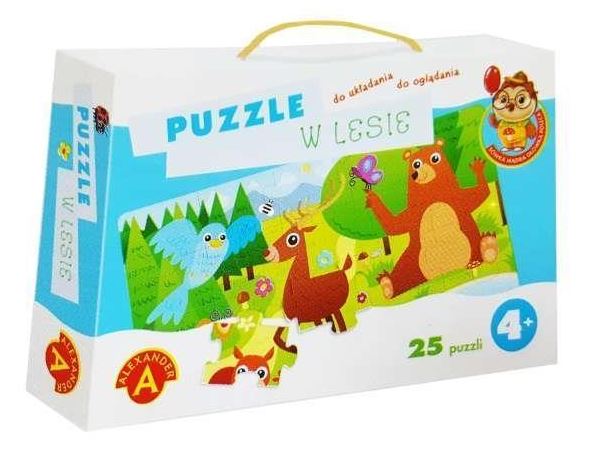 Alexander Puzzle w lesie-Sowka Madra Glowka (1825) 5906018018257 (5906018018257) puzle, puzzle