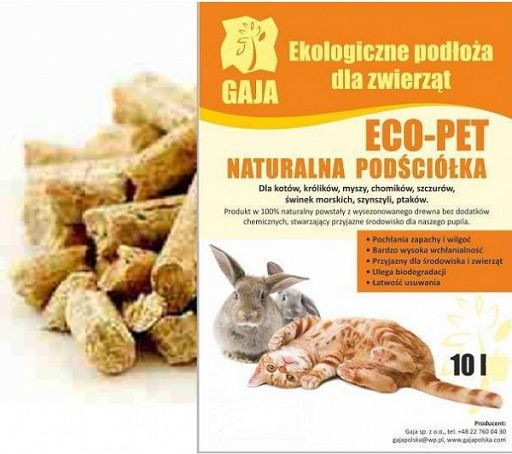 Zwirek dla kota Gaja Eco-Pet Naturalny 15 l 009603 (5906395380015) piederumi kaķiem