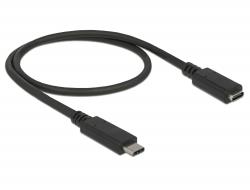 Delock Extension cable USB Typ-C  male - female 1,0m black adapteris