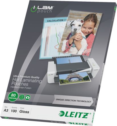 Leitz Folia do laminacji na goraco iLAM A3, UDT, 100szt. (10K274C) 10K274C (4002432397723) laminators