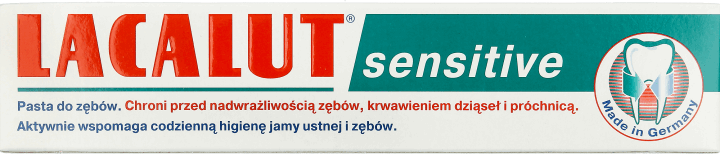 Lacalut  Pasta do zebow Sensitive do wrazliwych zebow 75 ml 752050 (4010439201431) mutes higiēnai