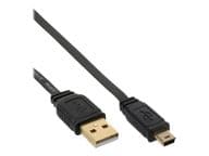 InLine Mini-USB 2.0 Kabel USB-A an Mini-B - black, 0,5m USB kabelis