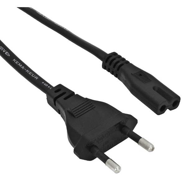 Akyga Notebook Power Cord AK-RD-01A IEC C7 2pin 1.5m EU plug adapteris