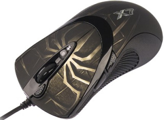 A4Tech Anti-Vibrate Laser Gaming XL-747H mouse USB 3600 DPI Datora pele