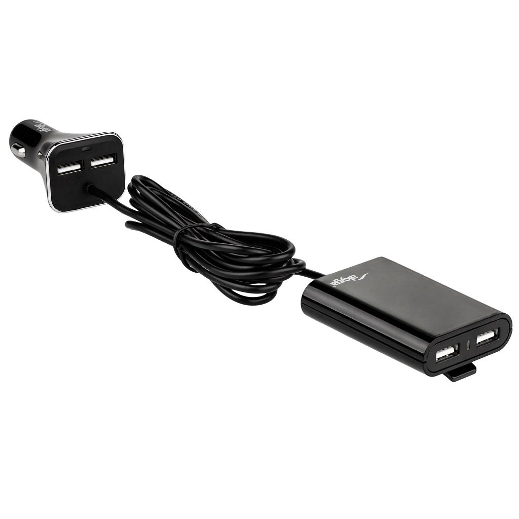 Akyga Car charger AK-CH-10 9000mA 4xUSB black aksesuārs mobilajiem telefoniem