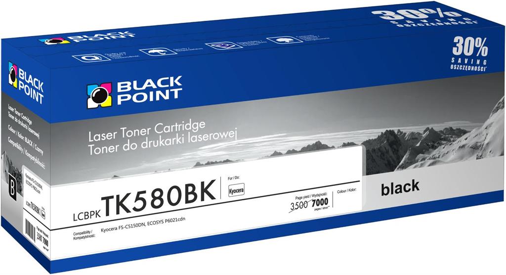 Toner Black Point LCBPKTK580BK | black | 7000 pp | Kyocera TK-580BK