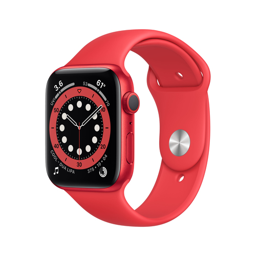 Apple Watch Series 6 GPS 40mm Red Alu Case Red Sport Band Viedais pulkstenis, smartwatch