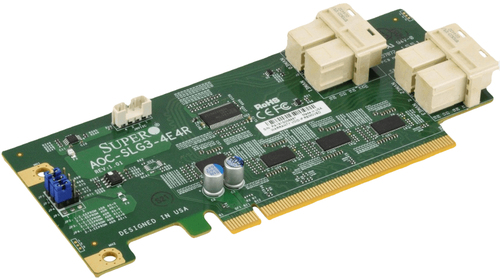 SUPERMICRO NVME PCIE HOST BUS ADAPTER 4INT 4XLANES PER PORT 3.2GBS adapteris