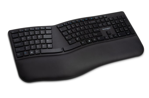 DE Layout - Kensington Pro Fit Ergo Keyboard Cordless black - K75401DE klaviatūra