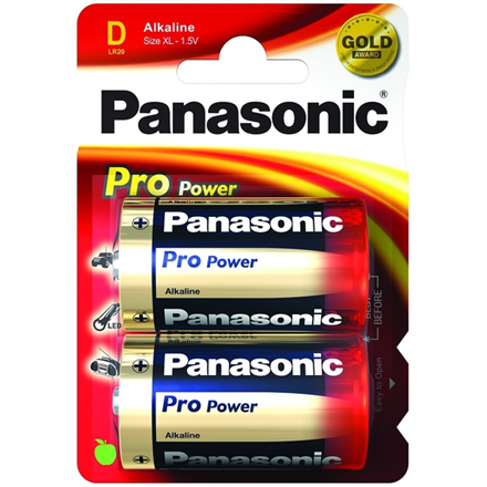Panasonic D, Alkaline, 2 pc(s) Baterija